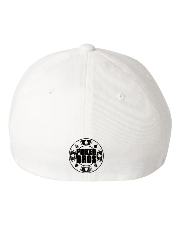 PokerBROS Stacked Logo Hat - White
