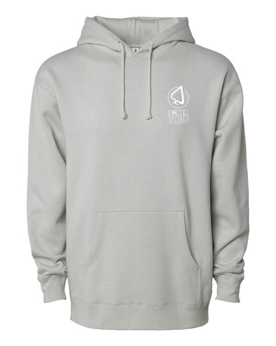 PokerBROS Classic Stacked Left Chest Logo Hoodie - Smoke