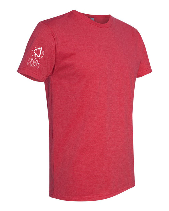 PokerBROS Classic Logo Tee w/ Classic Sleeve - Red